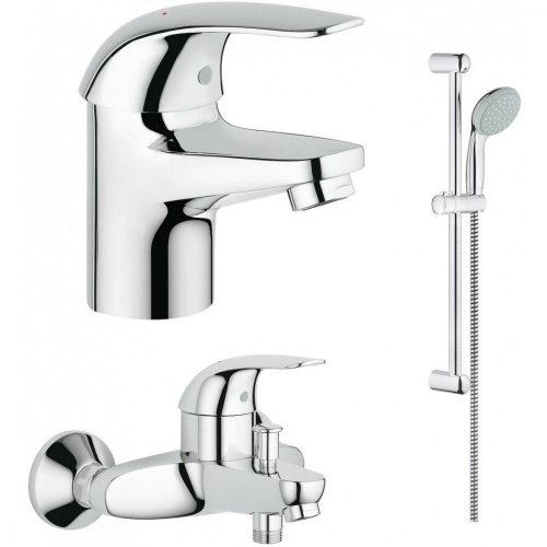 Купити Комплект змішувачів для ванної кімнати Grohe Euroeco 124428 в Києві vannaja.kiev.ua