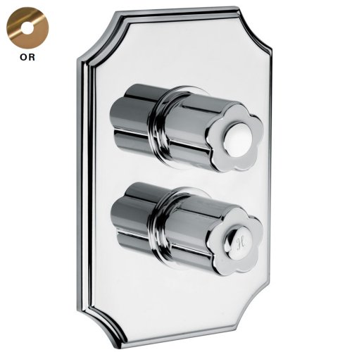 Термостат на 2 потребителя Bongio Fleur Noir, золото/черный/золото (12549OREU) Купить Термостат на 2 потребителя Bongio Fleur Noir, золото/черный/золото (12549OREU) в Киеве vannaja.kiev.ua