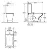 Купить Унитазы с бачками LEON REY 13-11-858 Rimless компакт 60 cм напольный нижний подвод бачок 3/4,5л сиденье Slim slow-closing 1311858 в Киеве vannaja.kiev.ua