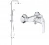 Купить Grohe New Tempesta 200 Душевая система 27389002 верхний душ 2 режима + смеситель для душа Grohe Eurosmart 33555003 однорычажный хром купить в Киеве vannaja.kiev.ua