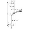Купить Hansgrohe 24160700 Душевой набор Pulsify Select со штангой 65 см 24160700 матовый белый купить недорого   в Киеве vannaja.kiev.ua