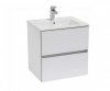 Купить Тумбочка с умывальником Roca A85119B806 Cube 65 x 43 x 55 белый глянец купить в Киеве  в Киеве vannaja.kiev.ua