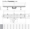 Купить Душевой канал без рамки Pestan FRAMELESS Line 75 см под плитку 13701232tile Трап 750 нержавеющая сталь в Киеве vannaja.kiev.ua