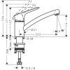 Купити MyCube S 13814000 HANSGROHE 13814 Змішувач для кухні однорижачний в Києві vannaja.kiev.ua