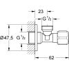 Кран приборный Grohe 2201600M 1/2"х1/2" угловой Купить Кран приборный Grohe 2201600M 1/2"х1/2" угловой в Киеве vannaja.kiev.ua