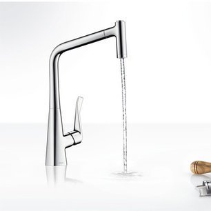 Hansgrohe 14820000 Metris 14820 Кухонний змішувач з витяжним душем Купити Hansgrohe 14820000 Metris 14820 Кухонний змішувач з витяжним душем в Києві vannaja.kiev.ua