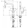 Купить Кухонный смеситель с лейкой HANSGROHE 14857 METRIS SELECT 14857000 в Киеве vannaja.kiev.ua