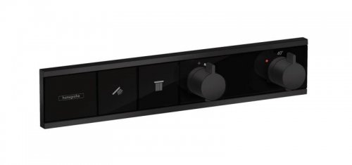 Термостатичний змішувач Hansgrohe RainSelect Matt Black 15380670 чорно матовий колір Купити Термостатичний змішувач Hansgrohe RainSelect Matt Black 15380670 чорно матовий колір в Києві vannaja.kiev.ua