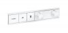 Купити Білий матовий Термостатичний змішувач Hansgrohe RainSelect Matt White 15380700 панель з кнопковим керуванням два споживача в Києві vannaja.kiev.ua