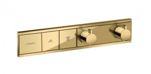 Купити Термостатичний змішувач Hansgrohe RainSelect Polished Gold Optic (15380990) в Києві vannaja.kiev.ua