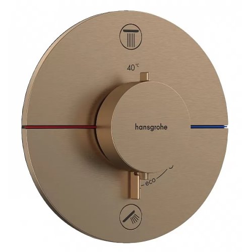 Купить Термостат скрытого монтажа Hansgrohe ShowerSelect Comfort S на 1 функцию, Brushed Bronze (15553140) в Киеве vannaja.kiev.ua