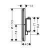 Купить встроенный термостат душ 15554000 hansgrohe ShowerSelect Comfort S, на 2 потребителя, хром в Киеве vannaja.kiev.ua