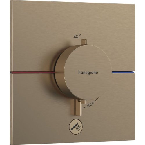 Купить Термостат скрытого монтажа Hansgrohe ShowerSelect Comfort E HighFlow на 1 функцию, Brushed Bronze (15575140) в Киеве vannaja.kiev.ua