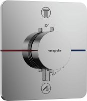 встроенный термостат душ 15554000 hansgrohe ShowerSelect Comfort S, на 2 потребителя, хром