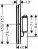 Купить встроенный термостат hansgrohe 15583000 ShowerSelect Comfort Q смеситель скрытого монтажа на 2 потребителя Хром в Киеве vannaja.kiev.ua