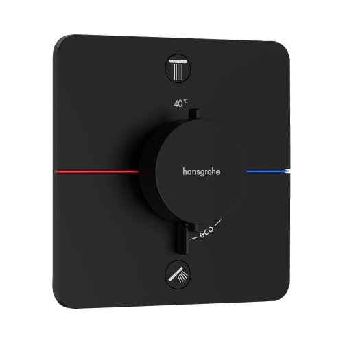 Купить Термостат скрытого монтажа Hansgrohe ShowerSelect Comfort Q на 2 функции, Matt Black (15583670) в Киеве vannaja.kiev.ua