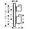 Купити Hansgrohe Термостат 15714000 Ecostat Square 15714 для 2 споживачів прихований настінний в Києві vannaja.kiev.ua