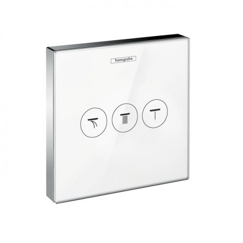 Hansgrohe ShowerSelect 15736400 Glass Модуль с 3 запорными клапанами стеклянный Купить Hansgrohe ShowerSelect 15736400 Glass Модуль с 3 запорными клапанами стеклянный в Киеве vannaja.kiev.ua