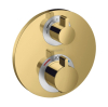 Купить Термостат скрытого монтажа Hansgrohe Ecostat Square двухрежимный, Polished Gold Optic (15758990) в Киеве vannaja.kiev.ua