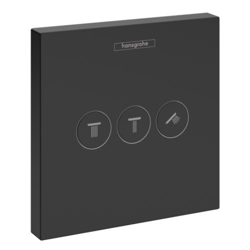 Перемикач положень Hansgrohe ShowerSelect на 3 споживачі, чорний матовий (15764670) Купити Перемикач положень Hansgrohe ShowerSelect на 3 споживачі, чорний матовий (15764670) в Києві vannaja.kiev.ua