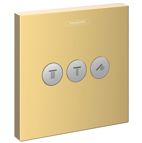 Перемикач Hansgrohe ShowerSelect на 3 клавіші, Polished Gold Optic (15764990) Купити Перемикач Hansgrohe ShowerSelect на 3 клавіші, Polished Gold Optic (15764990) в Києві vannaja.kiev.ua