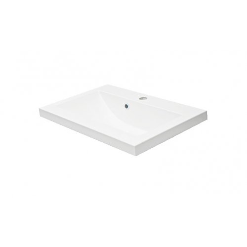 Купить FANCY MARBLE 1606101 Jody 600 Раковины из Литого Камня Умывальник 60 х 39 см Накладная Цвет Белый в Киеве vannaja.kiev.ua