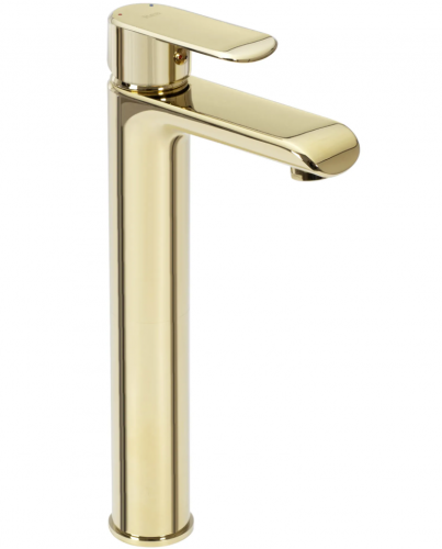 Купити Змішувач для раковини (умивальника) REA BLOOM GOLD золотий високий в Києві vannaja.kiev.ua