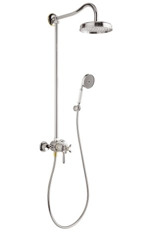Купить Axor 17670090 Carlton Душевая Система 240мм Showerpipe с Термостатом и Выносом 430мм Хром/Золото в Киеве vannaja.kiev.ua