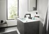 Купить Высокий 76034670 Смеситель для раковины на 3 отверстия Hansgrohe Finoris 160 черный матовый с донным клапаном Хансгрое Финорис в Киеве vannaja.kiev.ua