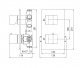 Купити Matt Black Душова система з термостатом Bossini Manhattan Squaro M 91800 чорний матовий прихованого монтажу купити з доставкою в Києві vannaja.kiev.ua