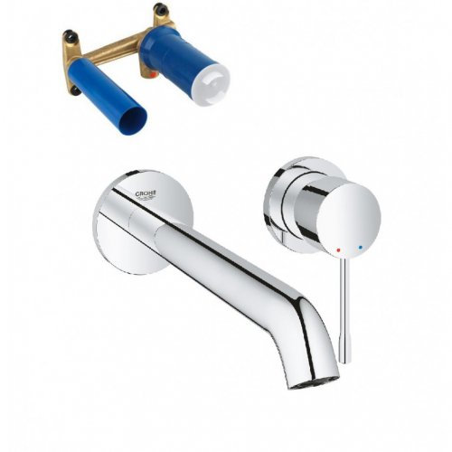 Купить Смеситель Grohe Essence для раковины на два отверстия M-Size 19408001 хром однорычажный + 23571000 Универсальная внутренняя часть смесителя Grohe в Киеве vannaja.kiev.ua