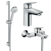 Купить Набор смесителей с душевым гарнитуром 4 режима однорычажный Hansgrohe 20200001 Logis хром Купить Купить Набор смесителей с душевым гарнитуром 4 режима однорычажный Hansgrohe 20200001 Logis хром в Киеве vannaja.kiev.ua