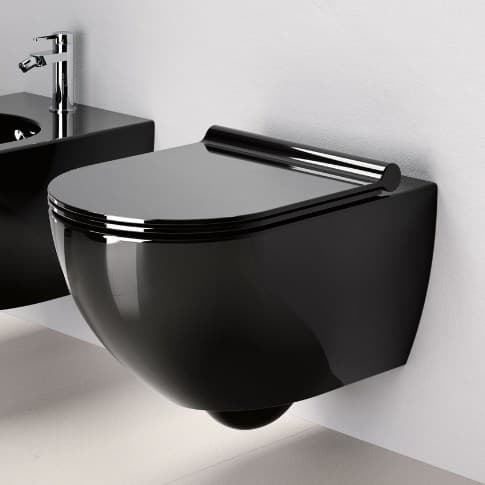 Купить Подвесной безободковый унитаз Catalano Sfera NewFlush, черный (1VSF54RNE) в Киеве vannaja.kiev.ua
