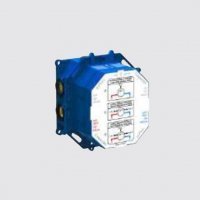 З термостатом душова система чорна матова Kit Compact-T Quadro B Nero Paffoni верхнім та ручним душем, зливом