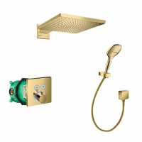 Hansgrohe Душевая система скрытого монтажа 1576326238WH с термостатом на 2 потребителя ShowerSelect Raindance цвет белый матовый душевая лейка 300 мм купить