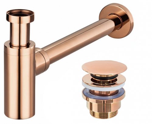 Сифон універсальний для раковини (умивальника) REA ROSE GOLD CLICK-KLAK рожеве золото Купити Сифон універсальний для раковини (умивальника) REA ROSE GOLD CLICK-KLAK рожеве золото в Києві vannaja.kiev.ua