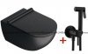 Купить 1VSF54RNS+5SCSTPNS+5KFST00+ZDUP 110 NO Черный матовый Унитаз подвесной Catalano Colori Sfera 1VSF54RNS с сиденьям 5SCSTPNS Soft-Close + Гигиенический душ Paffoni Tweet Round черный матовый ZDUP 110 NO в Киеве vannaja.kiev.ua