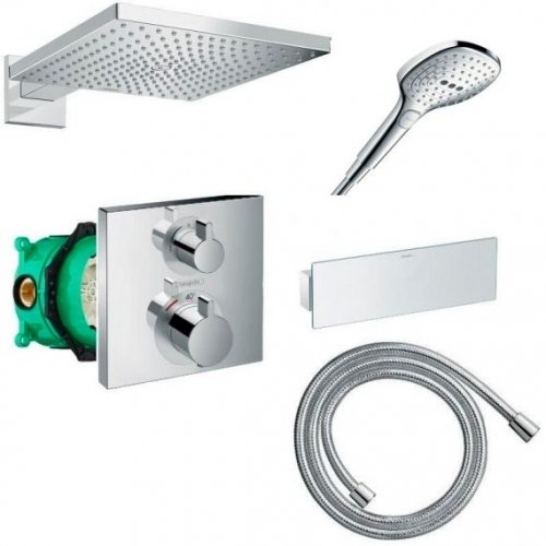 Купить Душевой комплект HANSGROHE Ecostat Square (2А131218) термостатический смеситель скрытого монтажа в Киеве vannaja.kiev.ua