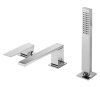 Купить Смеситель для ванны квадратный Tres Slim Exclusive SLIM-TRES, 180 мм 20216103 встроенный в ванну врезной, хром в Киеве vannaja.kiev.ua