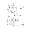 Купить Настінний змішувач GROHE 20474 Bau Edge 20474000 для раковини зі стіни, вилив 171 мм, хром + прихована частина в Киеве vannaja.kiev.ua