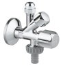 Купить Угловой вентиль Grohe 22036000 комбинированный для подключения холодную воду для смесителя и посудомоечную машину, стиральную машину в Киеве vannaja.kiev.ua