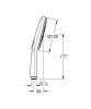 Купить качественная черная матовая лейка 22127KF0 Grohe SmartActive 130 Ручной душ распылитель воды 3 режима в Киеве vannaja.kiev.ua
