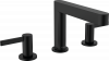 Купить Качественный 76033670 Смеситель hansgrohe Finoris для раковины со сливным гарнитуром черный матовый двухрычажный в Киеве vannaja.kiev.ua