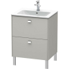 Купить Комплект тумбы напольной Duravit Brioso 62х47.9, Concrete Grey Matt Decor и умывальника Duravit ME by Starck, 63х49, White (2336630000_BR440101007) в Киеве vannaja.kiev.ua