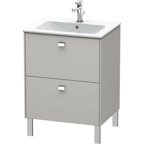Купить Комплект тумбы напольной Duravit Brioso 62х47.9, Concrete Grey Matt Decor и умывальника Duravit ME by Starck, 63х49, White (2336630000_BR440101007) в Киеве vannaja.kiev.ua