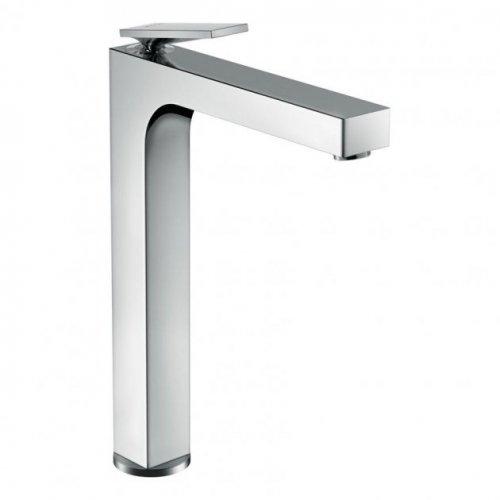 Купить Стильный однорычажный 39021000 Смеситель для умывальника Axor Citterio 280 Lever со сливным гарнитуром хром в Киеве vannaja.kiev.ua