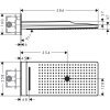 Купить Верхний душ черный Hansgrohe 24001600 Rainmaker Select 3jet 580 мм (3 режима, 20 л / мин, черный / хром) в Киеве vannaja.kiev.ua