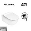Купить Унитаз биде Flaminia app goclean безободковый с сиденьем slim soft close подвесной  AP118G+ERWCB+QKCW05+Смеситель для душа Paffoni Light цвет хром LIG010CR в Киеве vannaja.kiev.ua