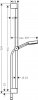 Купить Премиум душ набор 24171000 105 3jet Relaxation EcoSmart cо штангой 90 см Hansgrohe Pulsify Select S, хром в Киеве vannaja.kiev.ua