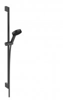 матовый черный душевой комплект Hansgrohe набор 105 3jet Relaxation cо штангой 65 см 24160670 с доставкой по Киеву и всей Украине